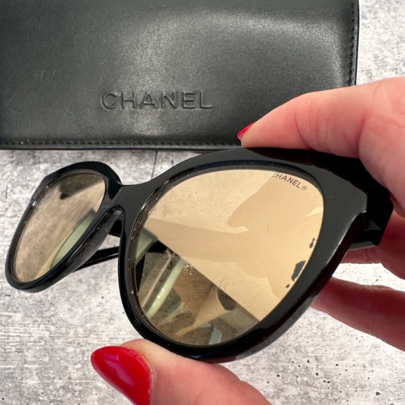 Acetate CC Butterfly Sunglasses 5414 Black - Picture 6 of 8